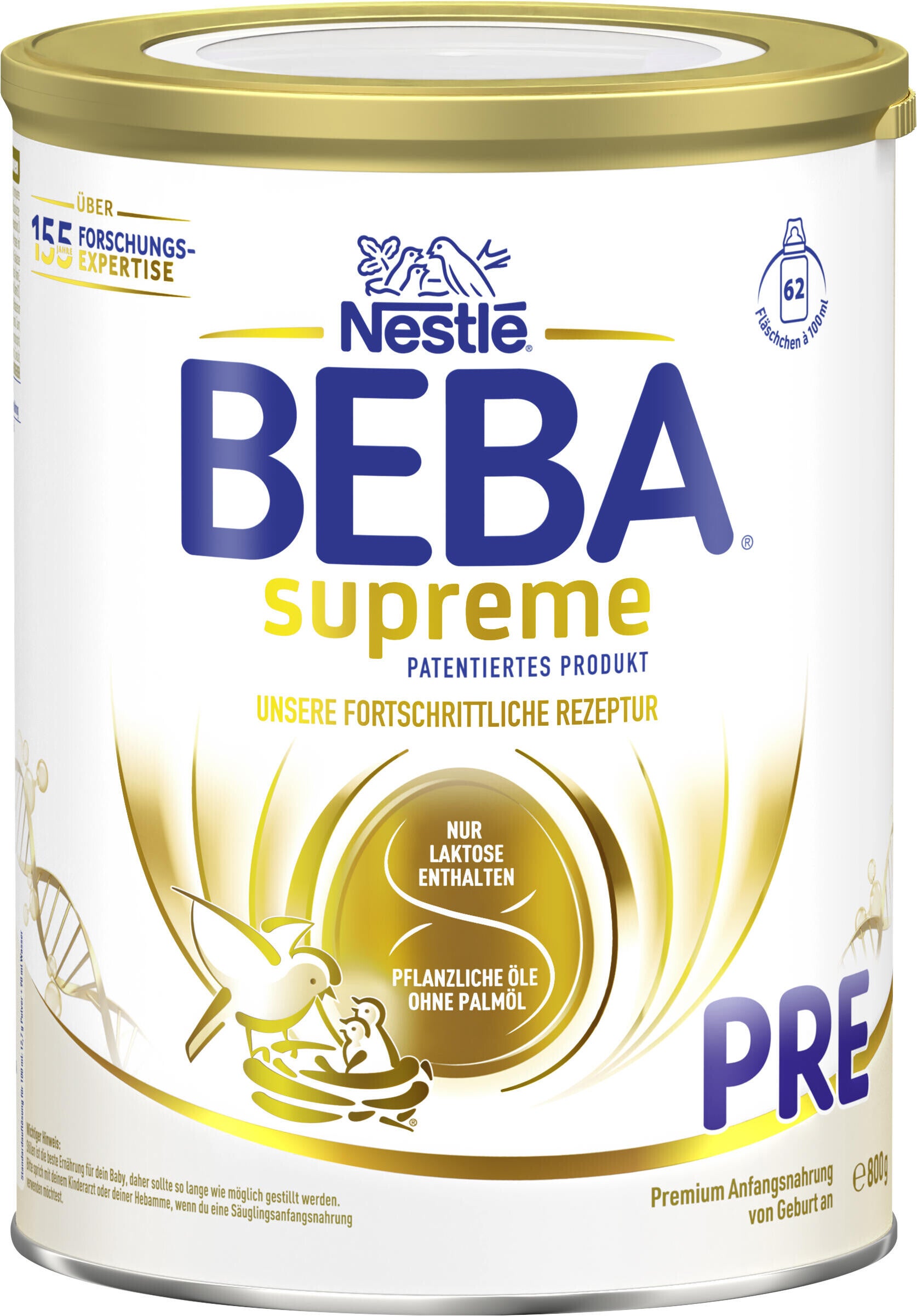 weiße/goldene Dose Nestlé BEBA supreme PRE Babynahrung