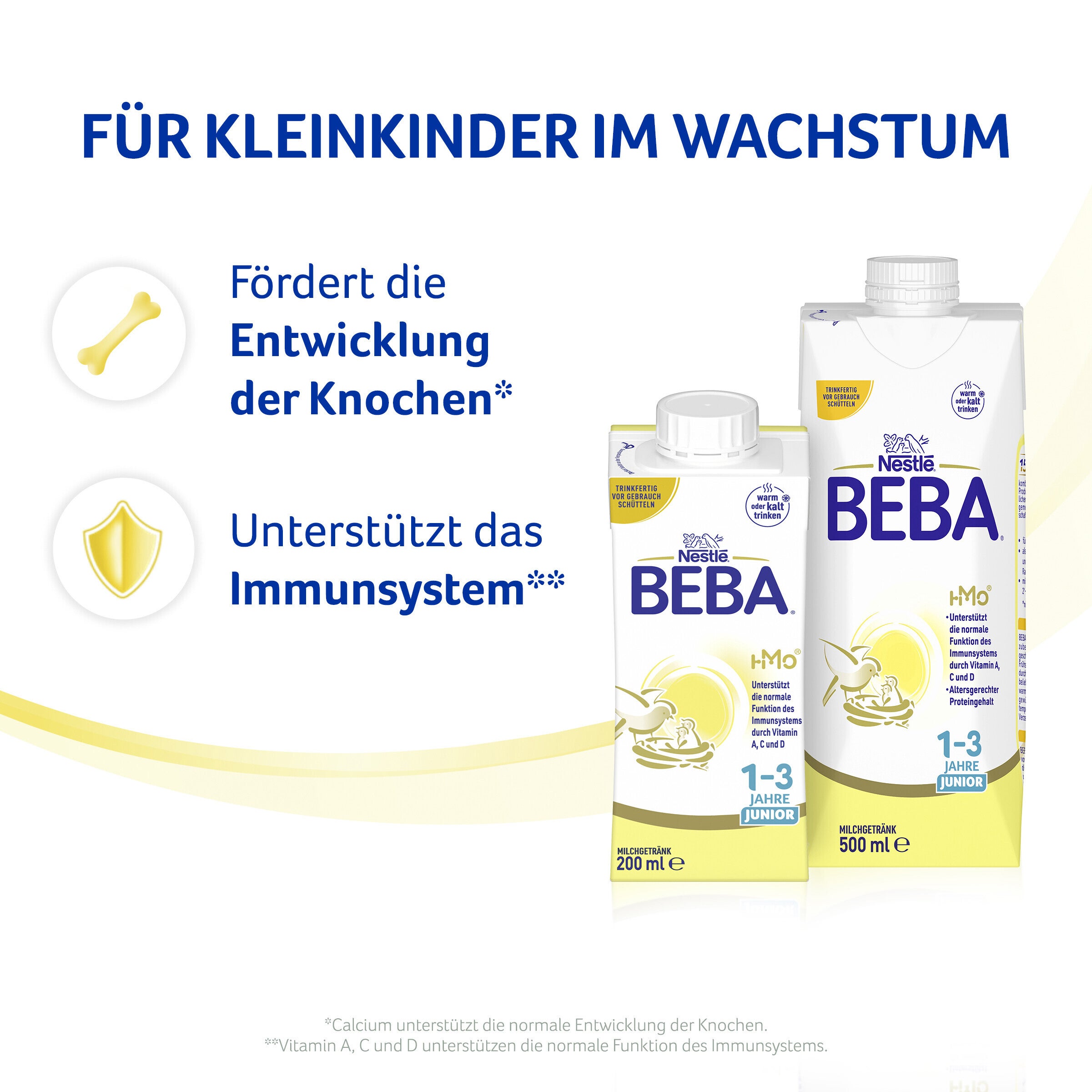 Packaging of Beba milk formula with text in German.