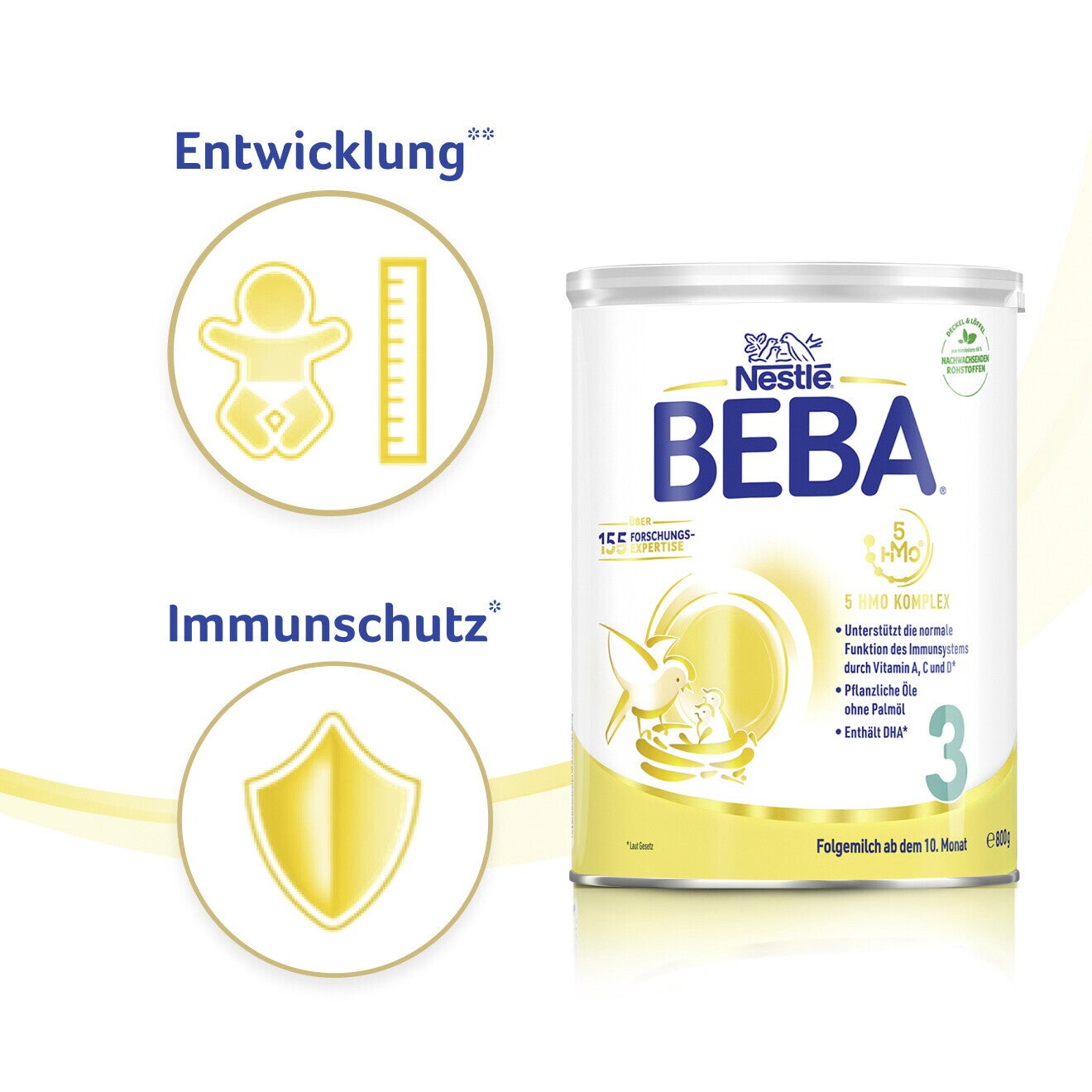 BEBA 3 Folgemilch – Nährstoffreiche Babynahrung ab 10 Monaten