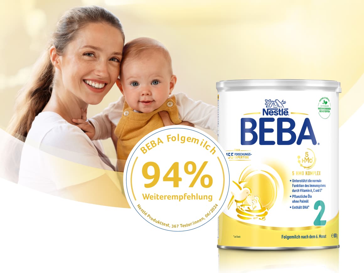 BEBA Folgemilch 2 mit 94% Weiterempfehlung