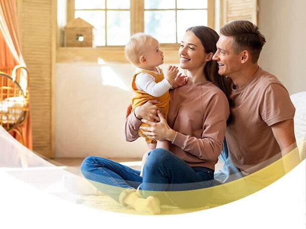 Familie mit Baby Familie mit Baby