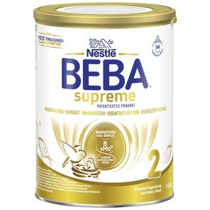 Nestlé BEBA Supreme Babynahrung-Dose, gold-weiße Verpackung