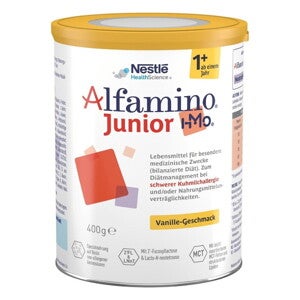 Alfamino Junior Vanille-Geschmack 400 g Dose -Front 