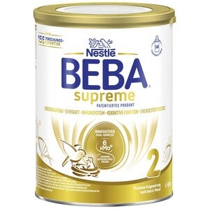 Nestlé BEBA Supreme Babynahrung-Dose, gold-weiße Verpackung