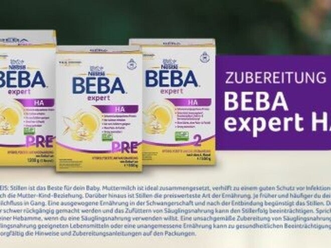 BEBA Expert HA aufgestellt in einer Reihe