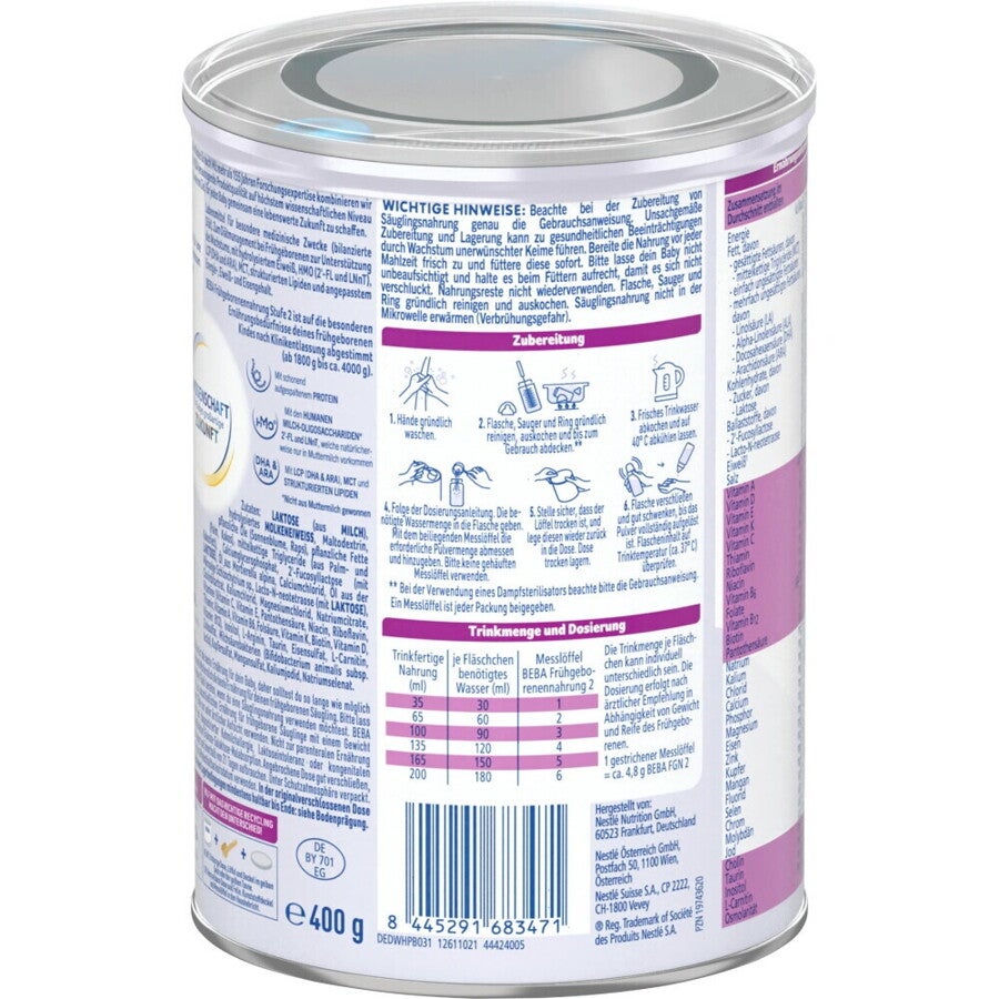 BEBA Frühgeborenennahrung 2