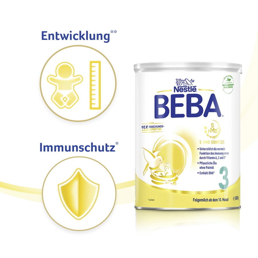BEBA 3 Folgemilch – Nährstoffreiche Babynahrung ab 10 Monaten