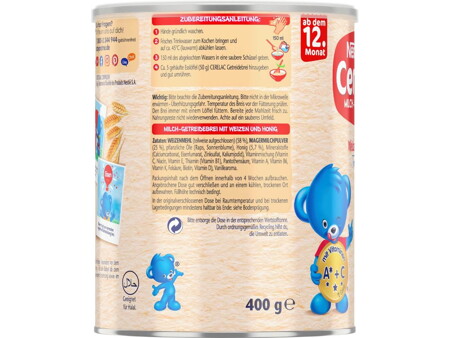 CERELAC Milch-Getreidebrei mit Honig- 400g - Ansicht Zubereitung