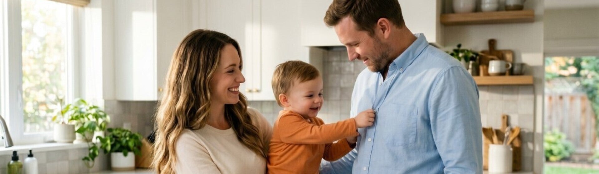 Eltern informieren sich gemeinsam über Ernährung und Entwicklung ihres Babys