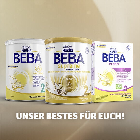 BEBA Dosen mit Unterschrift Unser Bestes für Euch