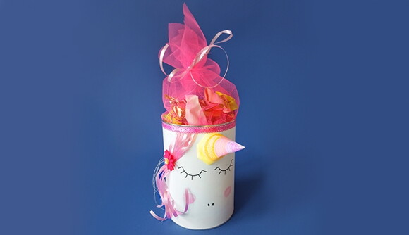Einhorn Geschenkdose selber basteln | Baby&me