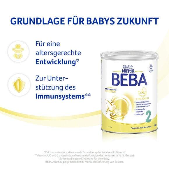 Nestlé BEBA Folgemilch Stufe 2 mit deutschem Werbetext