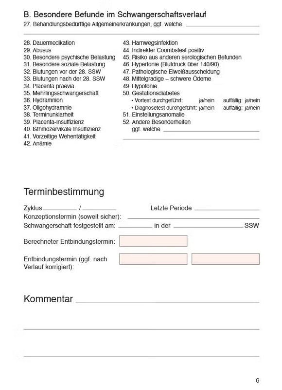 Der Mutterpass Seite 6 | Babyservice