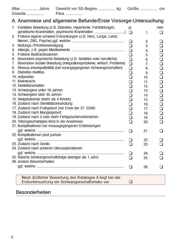 Der Mutterpass Seite 5 | Babyservice
