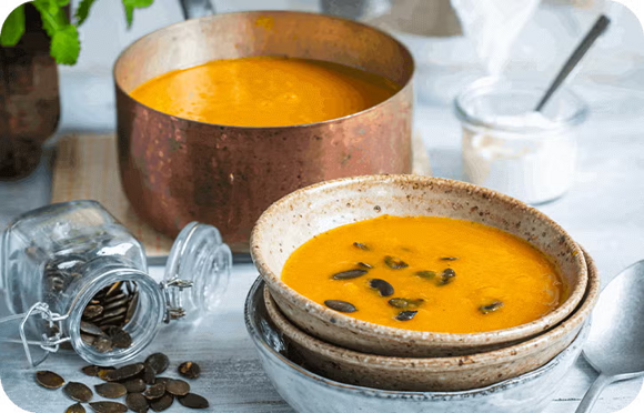 Kuerbis Moehrencremesuppe Kuerbis Moehrencremesuppe