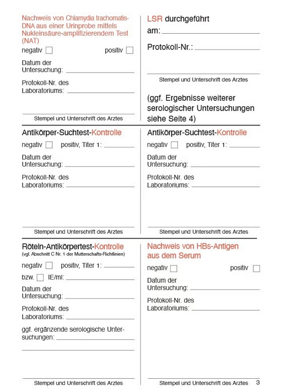 Der Mutterpass Seite 3 | Babyservice