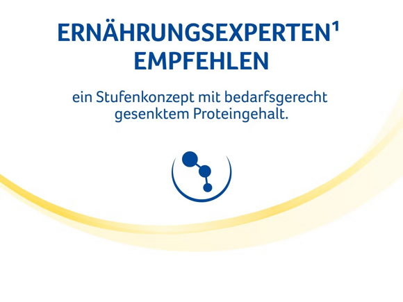 Stufenkonzept mit bedarfsgerecht gesenktem Proteingehalt.​