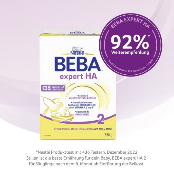 BEBA expert HA 2 – Hat immer Saison. Weiterempfehlung 92% BEBA expert HA 2 – Hat immer Saison. Weiterempfehlung 92%