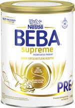 weiße/goldene Dose Nestlé BEBA supreme PRE Babynahrung