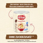 Cerelac baby cereal packaging with banana and apple.