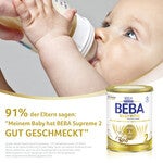 BEBA Supreme Gut Geschmeckt Zitat mit Baby