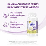 Beba baby formula bottle with purple accents on a white background.